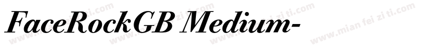 FaceRockGB Medium字体转换